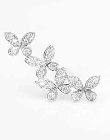 GRAFF PAVÉ BUTTERFLY DIAMOND PETITE EAR CLIMBERS RGE1818 2