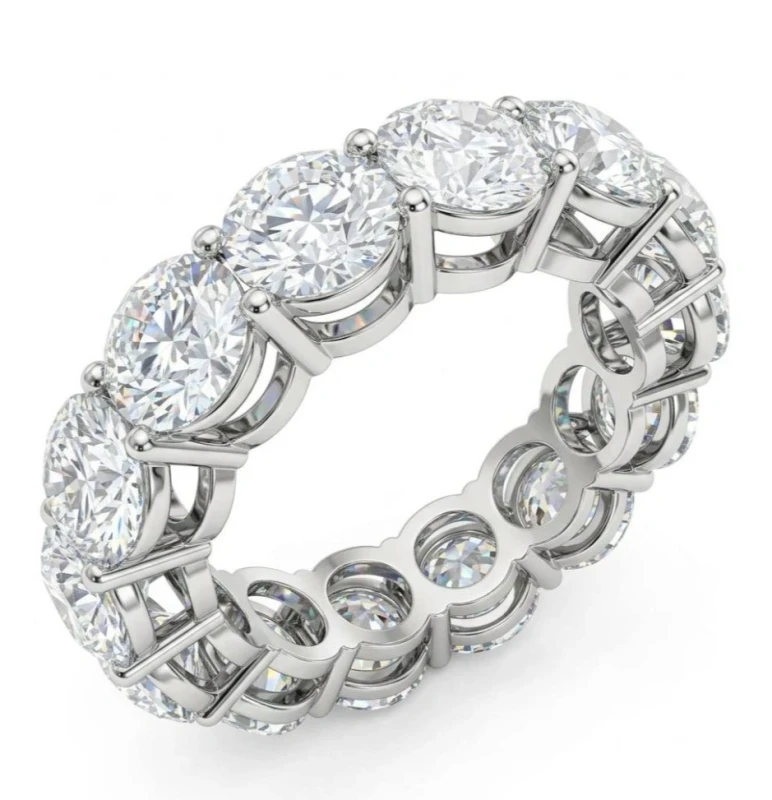 ETERNITY EMERALD DIAMOND RING 6.7 CT