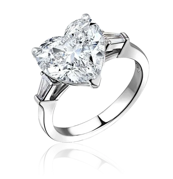 No name HEART DIAMOND 5.02 CT D/INTERNALLY FLAWLESS RING (GIA) NN5.02D/IF 1