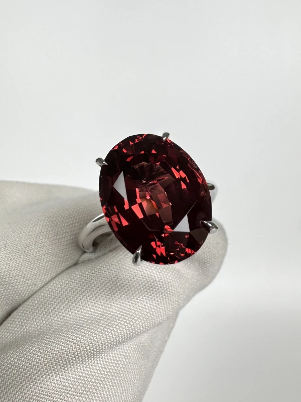 No name Burma Spinel 9.20 ct Orange Ring (No hited) GRS NN9.20 5