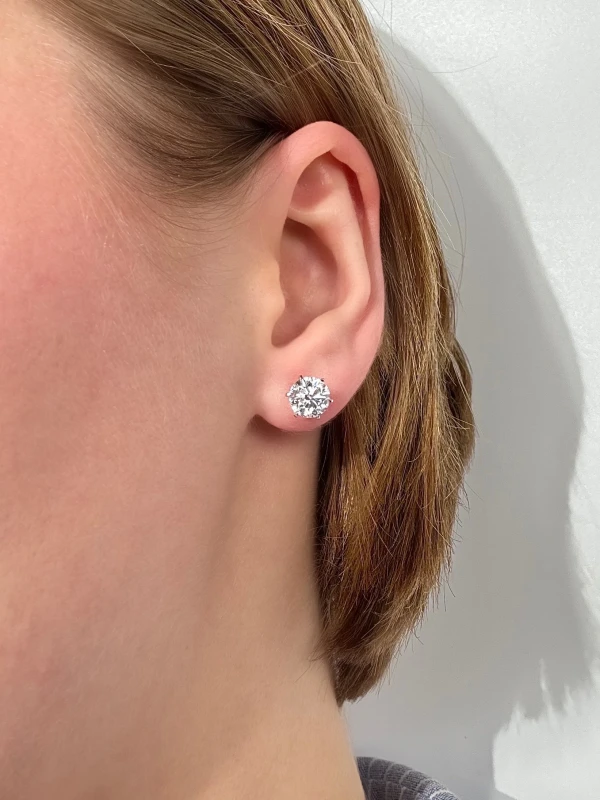 No name ROUND DIAMOND 1.50 - 1.50 CT EARRINGS (HRD) NN1.50-1.50H/VVS(HRD) 2