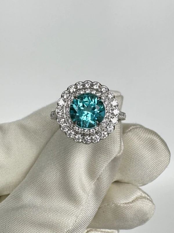 Tiffany & Co PARAIBA 1.62 CT RING (SIZE 52) TCO1.61CT 2