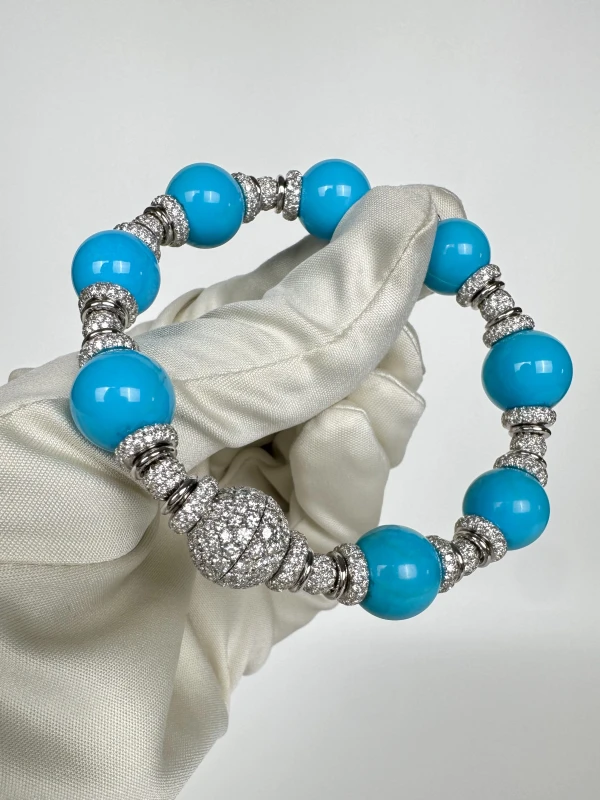 TURQUOISE SET- EARRINGS & BRACELET orlovset081124 7