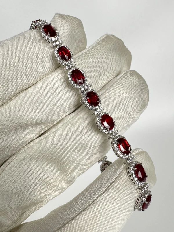 СЕРЬГИ NO NAME OVAL RUBY 9.73 CT BRACELET (GIA) RUB 9.73CT 3