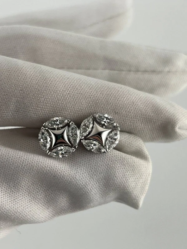 Louis Vuitton Galaxie Ear Studs, White Gold and Diamonds Q16488 4