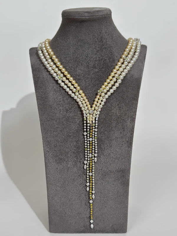 Мikimoto  PEARL AND DIAMOND SET MK4215 7