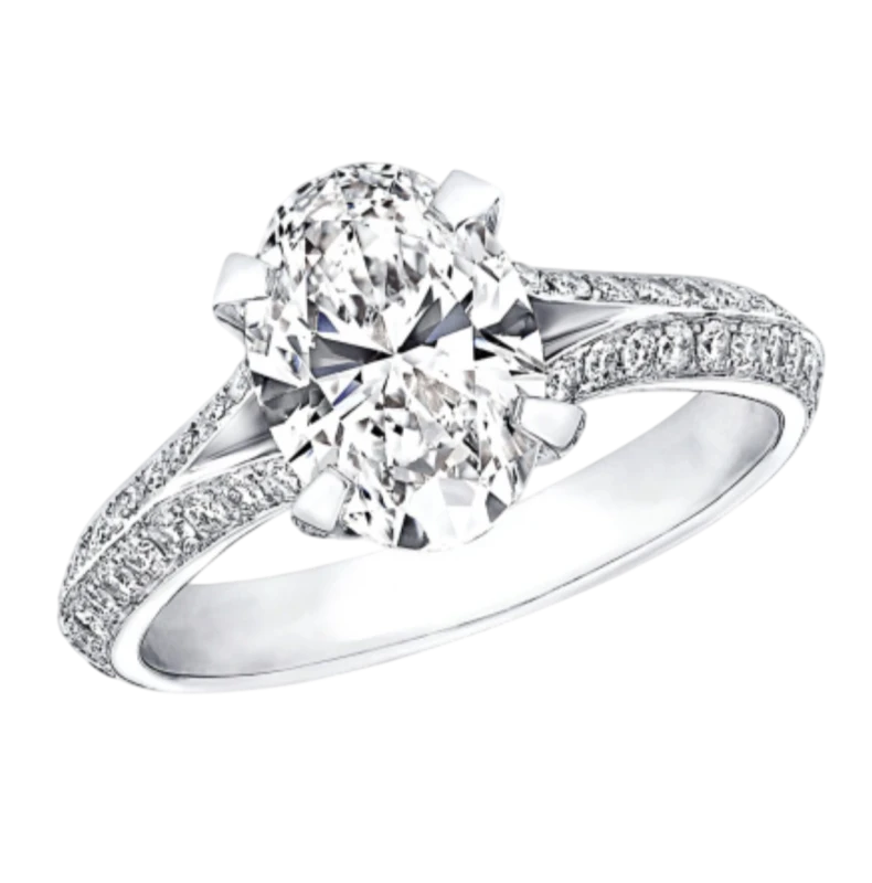 Oval Shape Diamond 1.00 ct G/VS1 ct Ring (SIZE 51) GIA EXEX