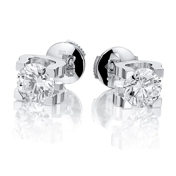 Earrings without a brand В СТИЛИСТИКЕ C DE CARTIER 1.51 CT G/VS1 - 1.50 CT G/VS1 1.51 CT G/VS1 - 1.50 CT G/VS1