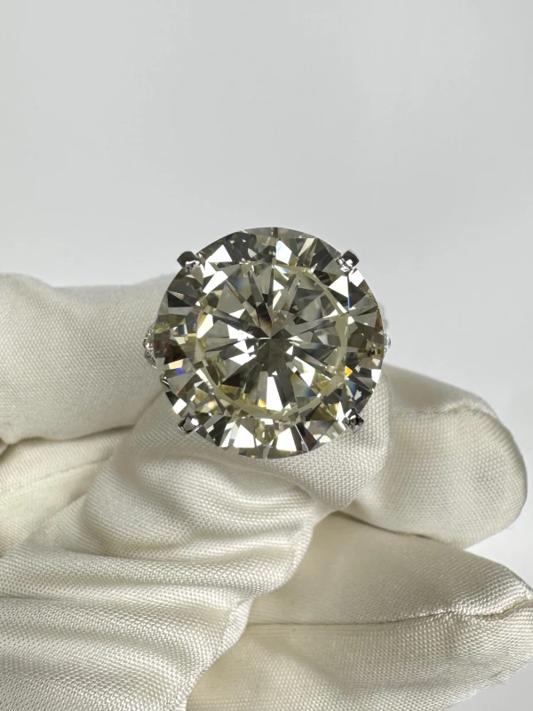 No name ROUND DIAMOND 14.66 CT N/VS1 RING (SIZE 56) NN14.66 CT N/VS1 2