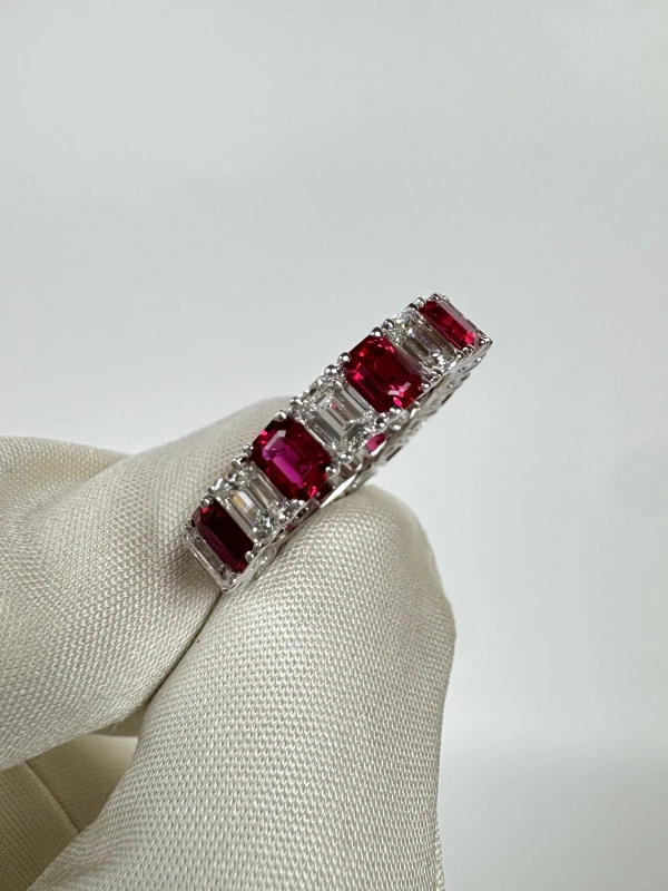 RalfDiamonds RUBY 2.42 & DIAMONDS 2.18 RING (SIZE 51) RFD 2.42 CT 2