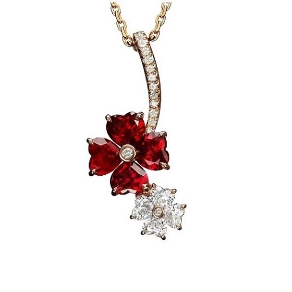 FOR YOU RUBY AND DIAMOND PENDANT
