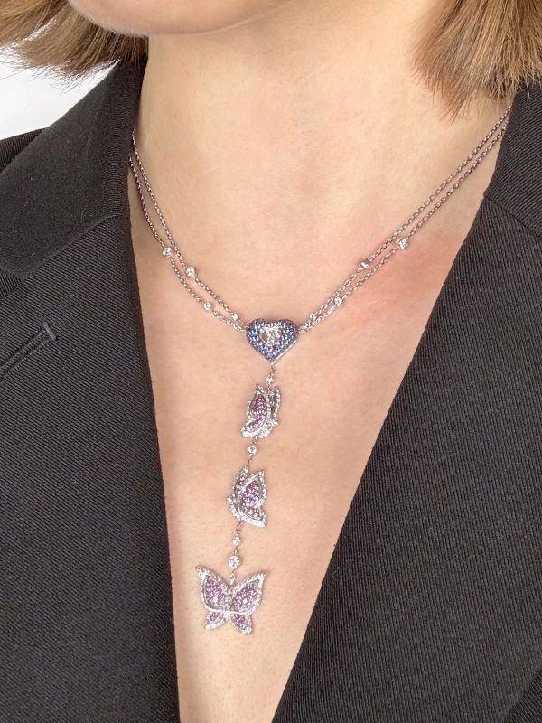 Chopard HAPPY BUTTERFLY NECKLACE 81/5545/404-20 2