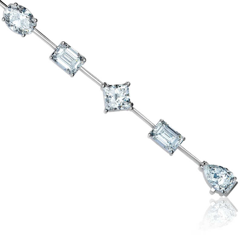 Earrings without a brand MULTI-SHAPED DIAMOND BRACELET 20.27 CT 20.27 CT F-H/VVS1-SI1 1