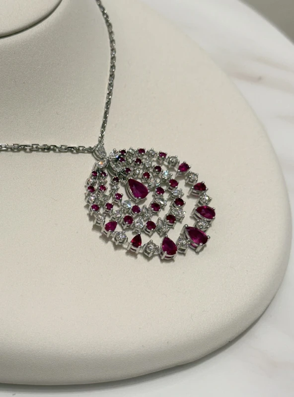 DeRosa DIAMOND & RUBY CELESTIAL PENDANT N22519965B 2