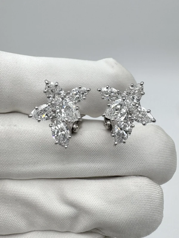 Harry Winston WINSTON CLUSTER DIAMOND EARRINGS, MEDIUM EADPCL075WC 3