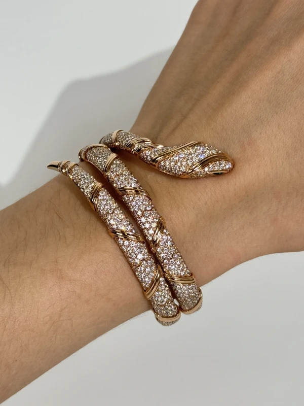 Bvlgari SERPENTI DIAMOND BRACELET (SIZE M) B1182 5
