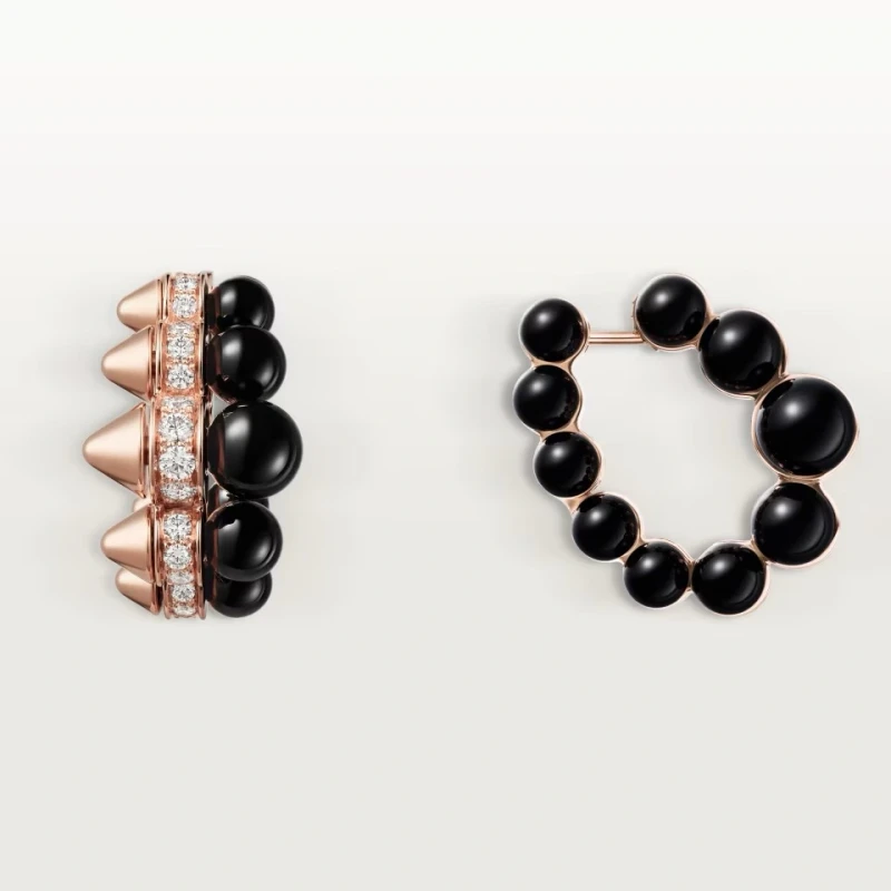 Cartier CLASH DE CARTIER HOOP EARRINGS, ONYX, EXTRA-LARGE MODEL, DIAMONDS N8515235 4