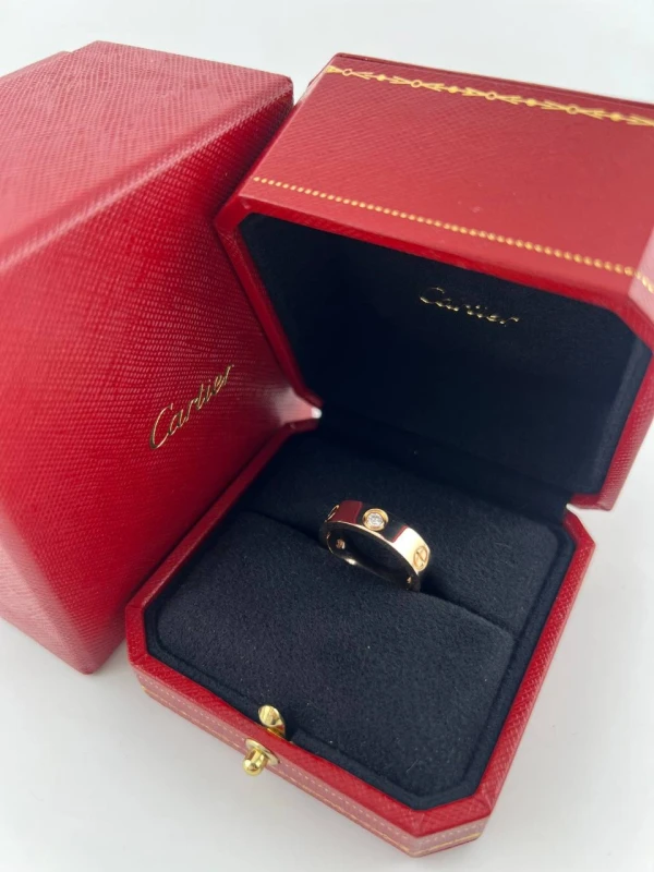 Cartier LOVE RING, 3 DIAMONDS (SIZE 55) B4087555 6