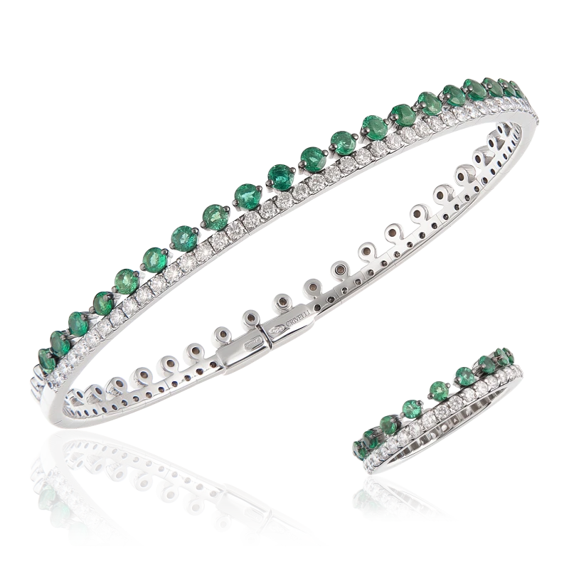 EMERALD & DIAMONDS SET (SIZE 57)